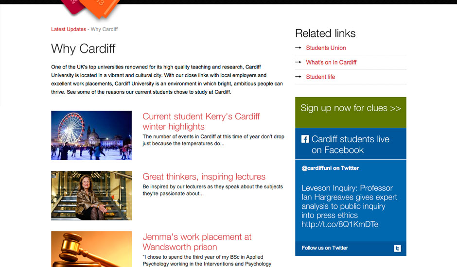 THRIVE Cardiff University Why Cardiff