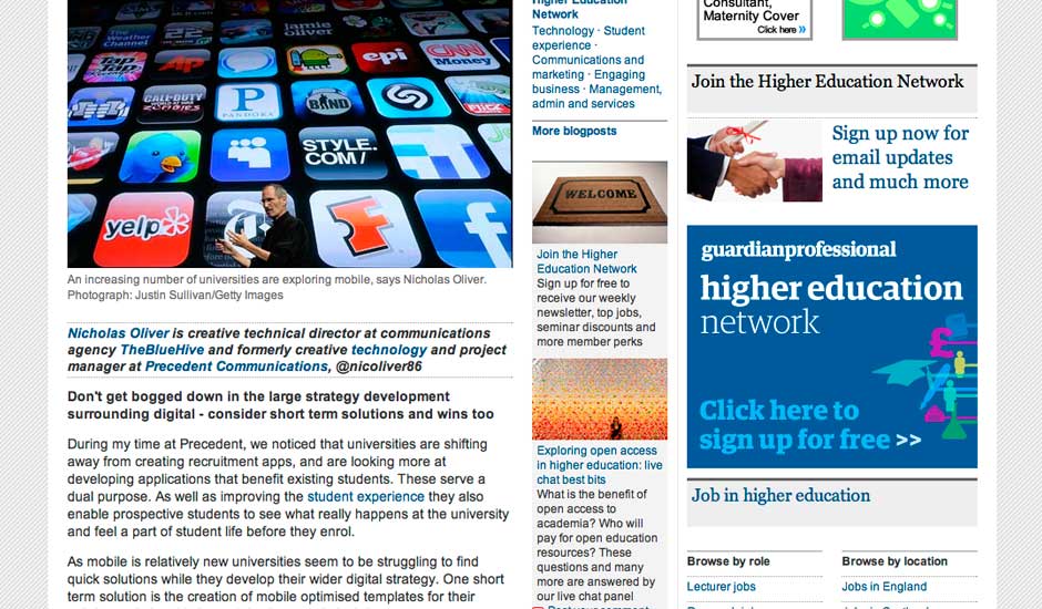 The Guardian - How to build a university mobile application: best practice and insight